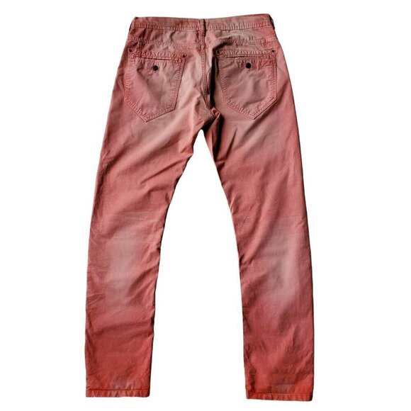 ANTONY MORATO Krop Loose Tapered Leg Pink Peach 100% Cotton Jeans US 32 - Picture 2 of 16